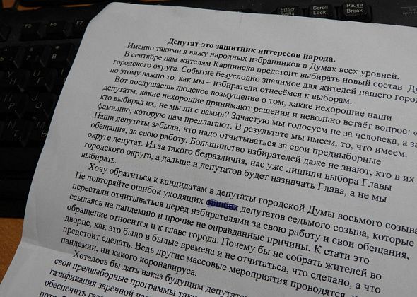 От читателя. Обращение к избирателям и будущим депутатам городской Думы