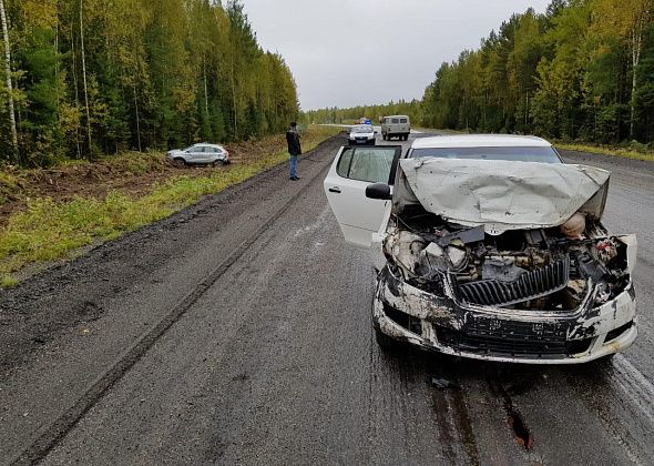 На трассе между Карпинском и Волчанском Шкода въехала в Ладу